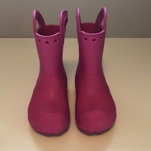 Crocs pink Rainboots Sz 11